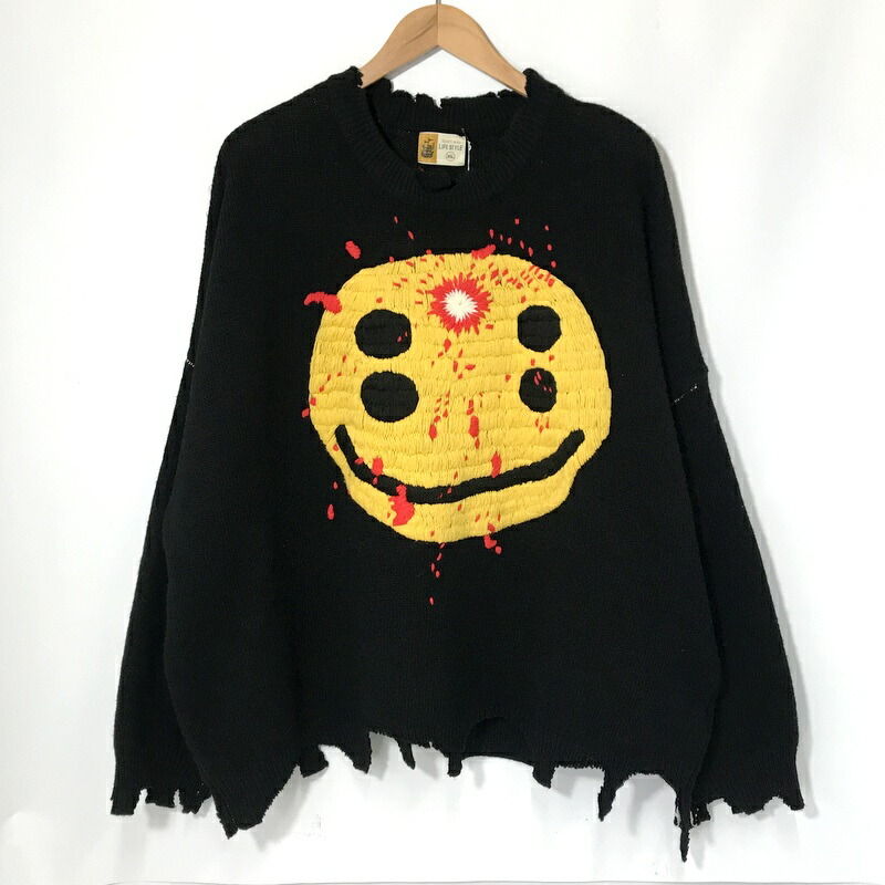 楽天市場】【中古】SAINT MICHAEL CP CREW KNIT SMILE ダメージ