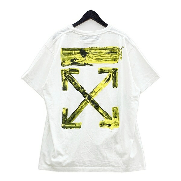OFF-WHITE*贅沢な魅力*ブラッシュ アー スリム S/s T シャツ OFF-WHITE*贅沢な魅力*ブラッシュ アー スリム S/s T シャツ