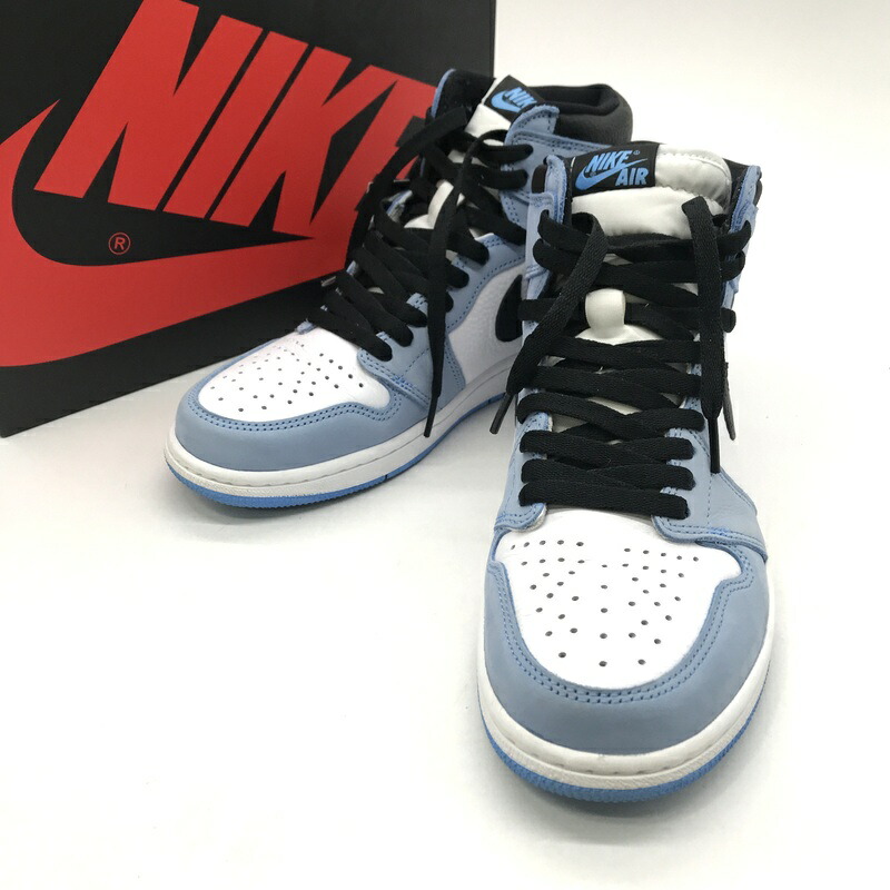 【中古】 Nike スニーカー Air Jordan 1 High OG University Blue 555088-134 箱付き添い人 エアジョーダン1 ご機嫌 OG ユニバーシティブルー メンズ 27糎 白いこと 青み ナイキ 靴 B13635◆