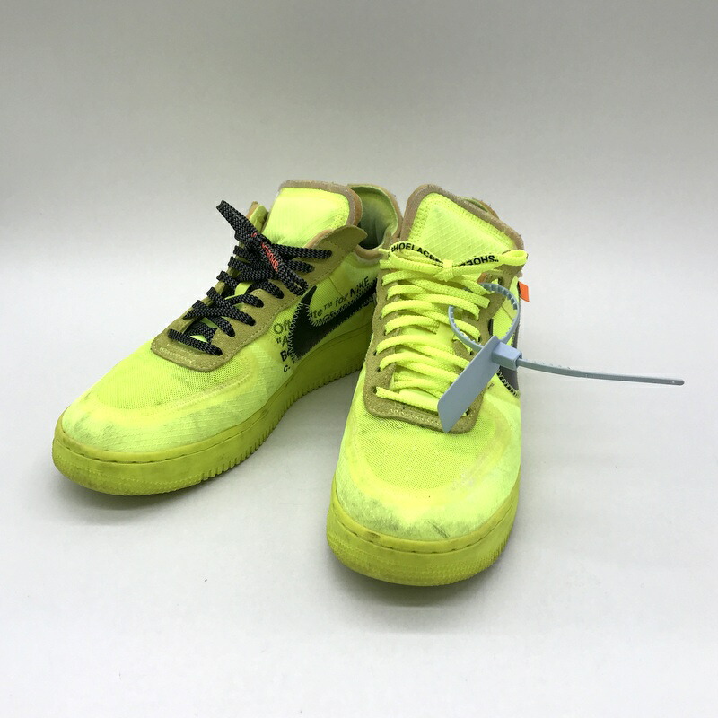【中古】 NIKE AIR FORCE 1 LOW OFF WHITE スニーカー AO4606-700 置き目とり捨てる シューズ 象牙色 心地よい メンズ 28.5糎 黄色 ナイキ 靴 B13761◆