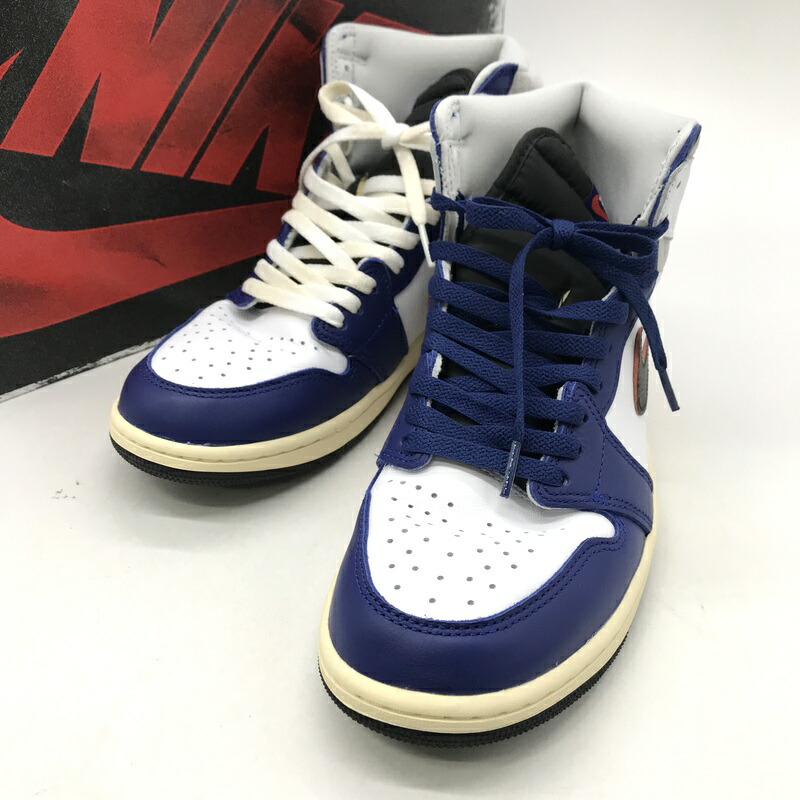 【中古】 Nike スニーカー Air Jordan 1 High OG Rare Air Deep Royal Blue DZ5485-100 エアジョーダン1 ご機嫌 OG レアエア ディープロイヤルブルー シューズ メンズ 27.5珊 白いこと 青色 ナイキ 靴 B13880◆ メンズ靴-スニーカー