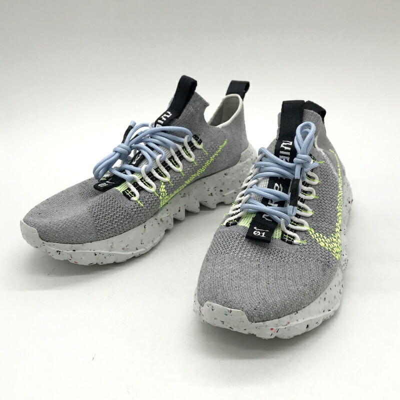 【中古】 NIKE ナイキ スニーカー SPACE HIPPIE COLLECTION 01 CQ3986-002 メンズ 27cm グレー 靴 B14158◆