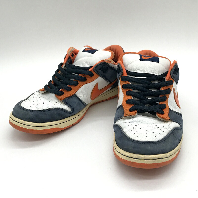 【中古】 NIKE ナイキ スニーカー DUNK LOW PRO SB BRONCOS 304292-184 メンズ 28.5cm ホワイト オレンジ ネイビー 靴 B14321◆｜福井の買取販売　サンステップ
