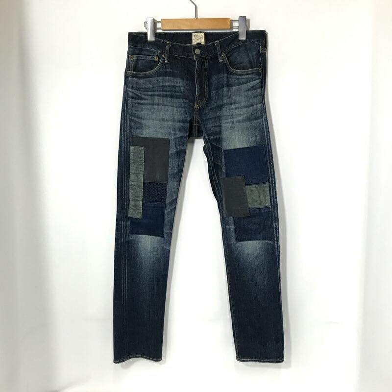 【中古】 schott 打つこと ジーンズズボン下 STRETCH INDIGO DENIM PATCH 604999907 デニム 大きさ 28 インディゴ A14492◆