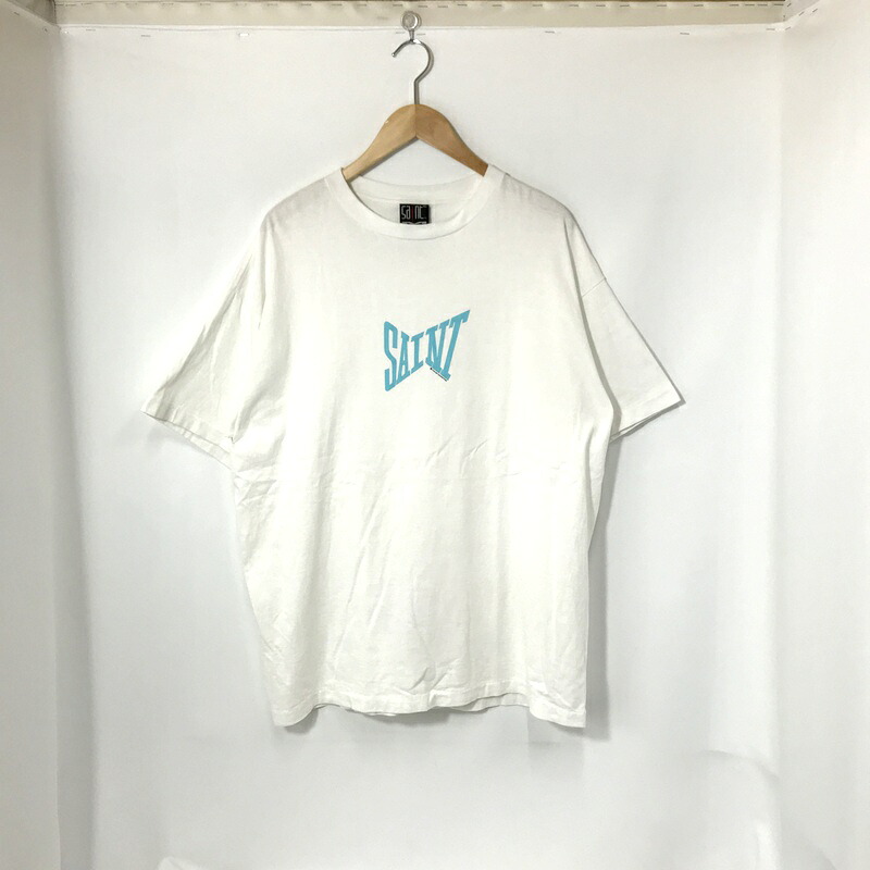 【中古】 SAINTMICHAEL セントマイケル Tシャツ 半袖 SM-YS8-0000-012 RIBON SAINT XLサイズ ホワイト トップス A14631◆