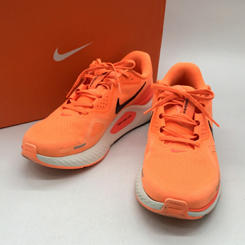 【中古】 NIKE ナイキ スニーカー ランニングシューズ HJ1102-800 ストラクチャー26 ジョギングシューズ 28cm オレンジ 靴 B14637◆