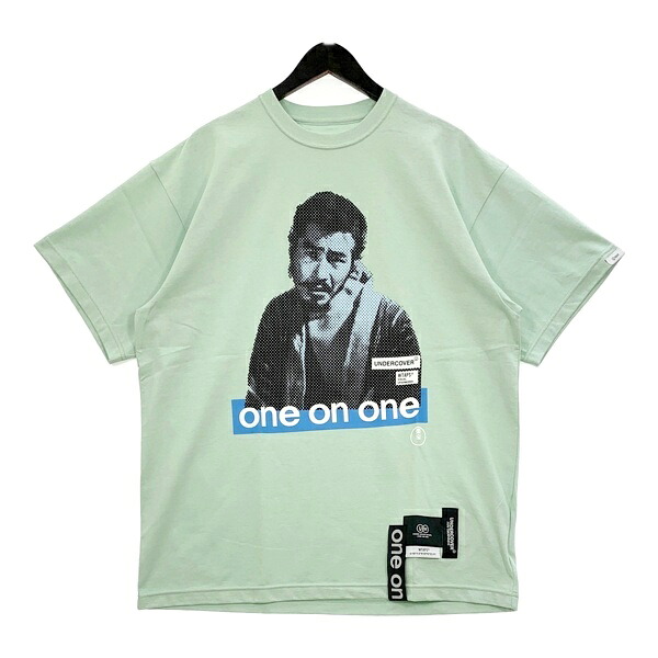 【中古】 UNDER COVER アンダーカバー WTAPS ダブルタップス 美品 one on one Tシャツ 七人の侍プリントTシャツ タグ付き 25SS メンズ 02 M相当 ライトグリーン トップス DM16748■