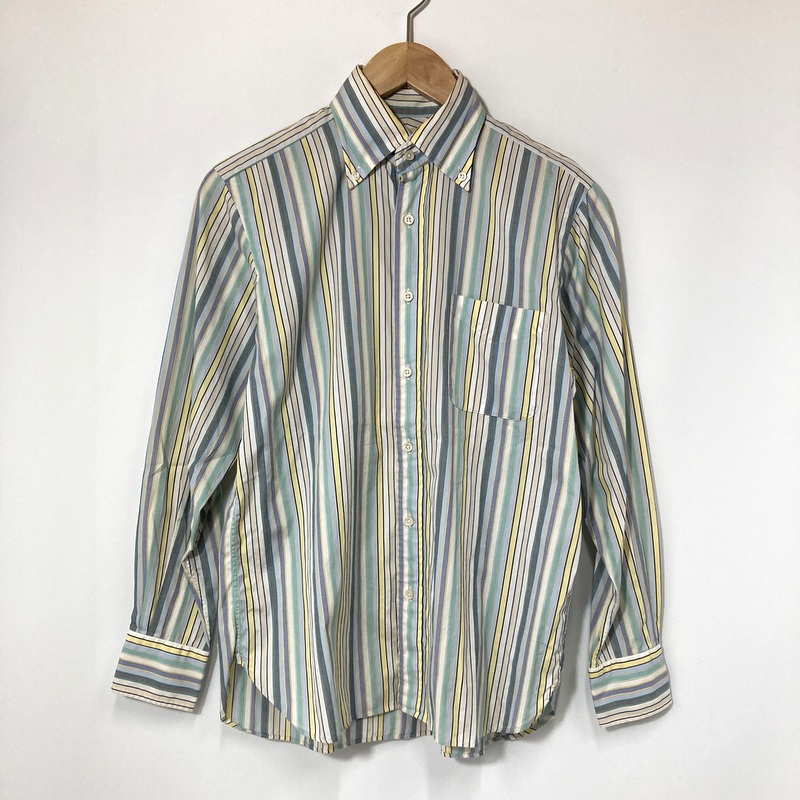 【中古】 SOUTIENCOL スティアンコル ボタンダウンシャツ 長袖 メンズ サイズ1 Mサイズ相当 マルチカラー トップス A14601◆