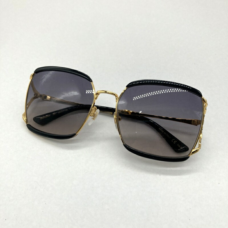 楽天市場】美品 GUCCI グッチ ゴールド メタル GG0396S 001 56□18 140