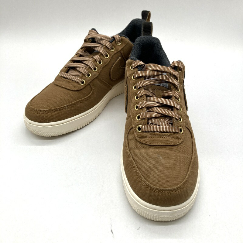 【中古】 CARHARTT WIP NIKE カーハート ナイキ スニーカー AIR FORCE 1 LOW PREMIUM AV4113-200 エアフォースワン メンズ 29cm ブラウン 靴 B14881◆