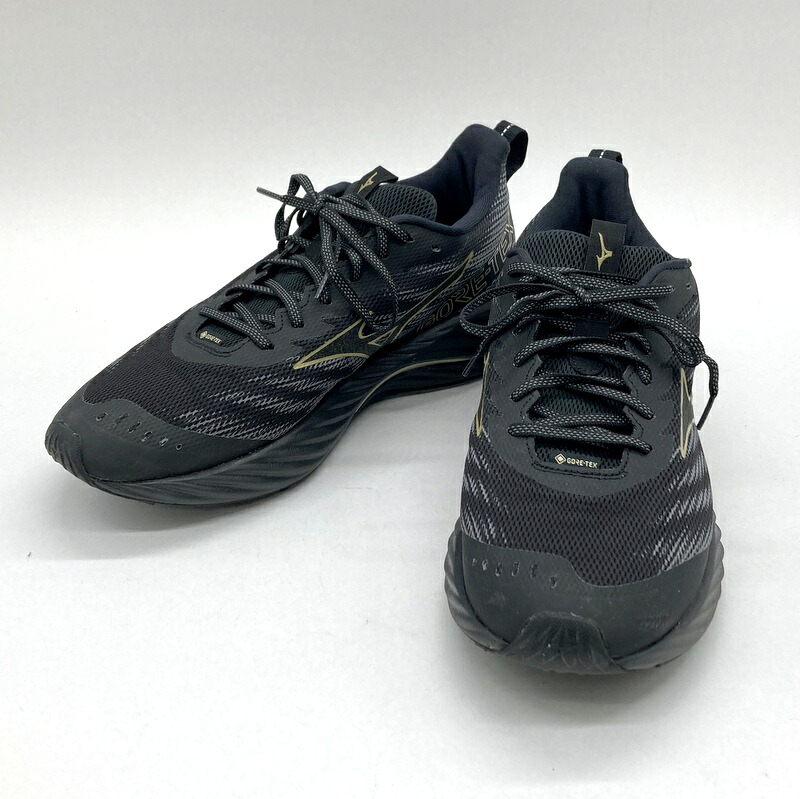 MIZUNO ミズノ スニーカー WAVE RIDER GTX 2 J1GC248201 メンズ 27糎 黒いこと 靴 B14904◆