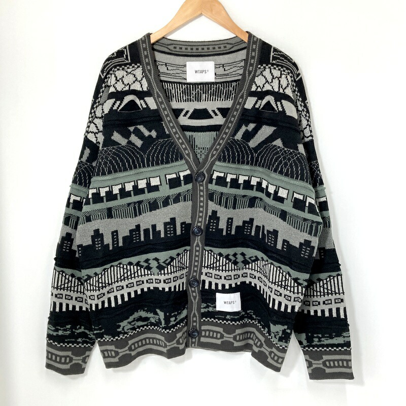 WTAPS ダブルタップス ジレー 24AW 242MADT-KNM07 メンズ 大きさ04 XL大きさ好いかげんに 黒いこと 薄墨色 トップス A14821◆