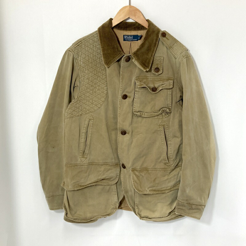 90s ポロバイラルフローレン ハンティングジャケット　サファリジャケット 楽天市場】Polo Ralph Lauren Pique Hunting Jacket 茶 M ポロ