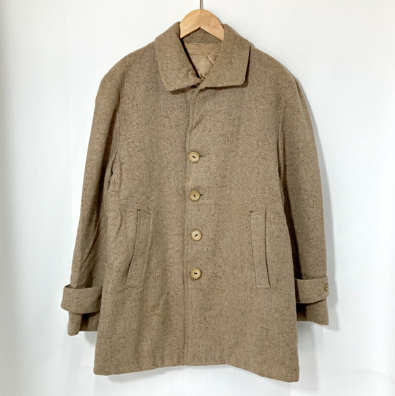 Jac-a-Teers by Danvill 50s ステンカラーコート ヴィンテージ コート 古着 メンズ Lサイズ相当 ベージュ アウター A15068◆