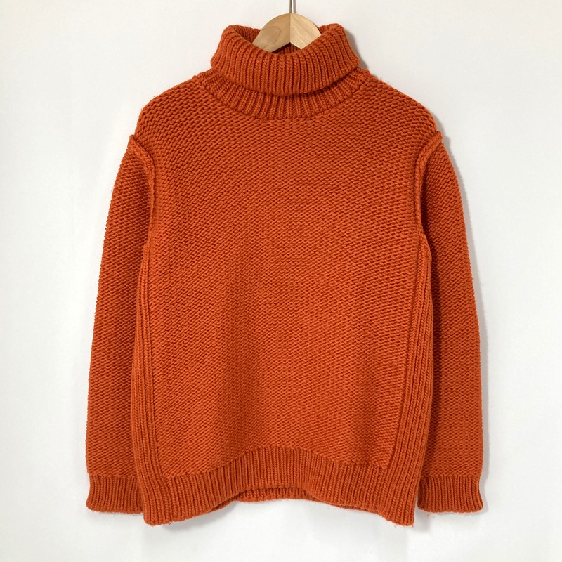 【中古】 IN CLOUDINESS JOHN SMITH ジョンスミス セーター ニット タートルネック メンズ Mサイズ オレンジ トップス A15089◆