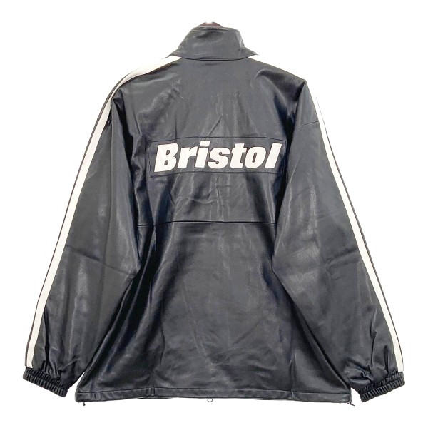 【中古】F.C.Real Bristol エフシーレアルブリストル SYNTHETIC LEATHER BLOUSON ブルゾン レザージャケット メンズ Lサイズ ブラック アウター DM17129■