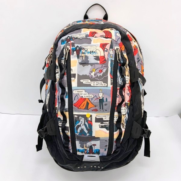 【中古】THE NORTH FACE 北の方人間の顔 アメコミ ビッグ打つこと うしろ側風呂敷き包み NM71605 背嚢 総柄 喜歌劇刷り上げる 大電気容量 男女兼用  マルチ色合い 服飾 DF17110■