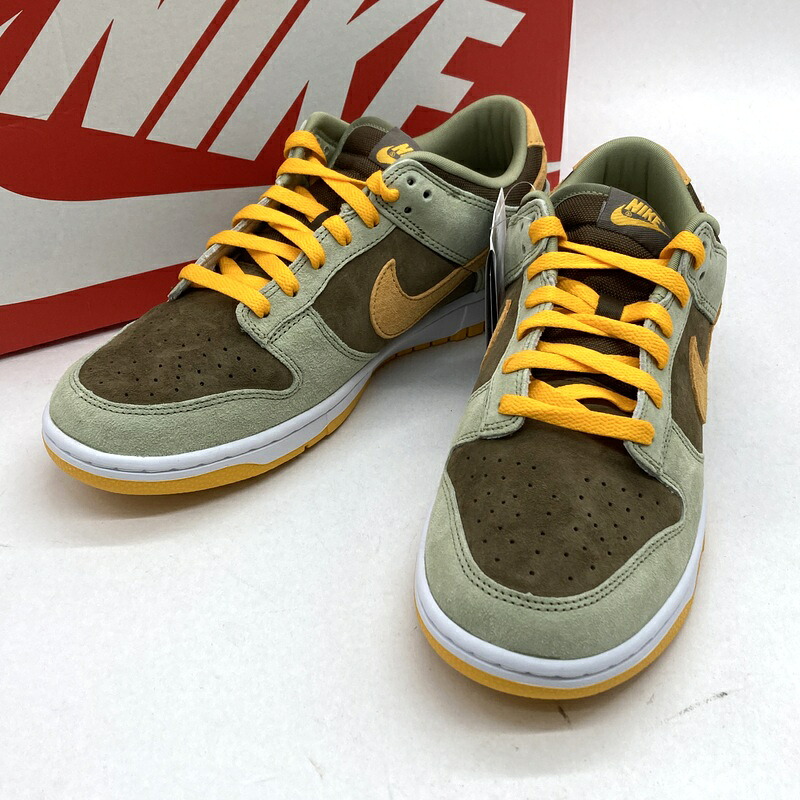 【中古】 Nike ナイキ スニーカー Dunk Low SE Dusty Olive DH5360-300 ダンク ロー SE ダスティオリーブ メンズ 27.5cm 靴 B15276◆