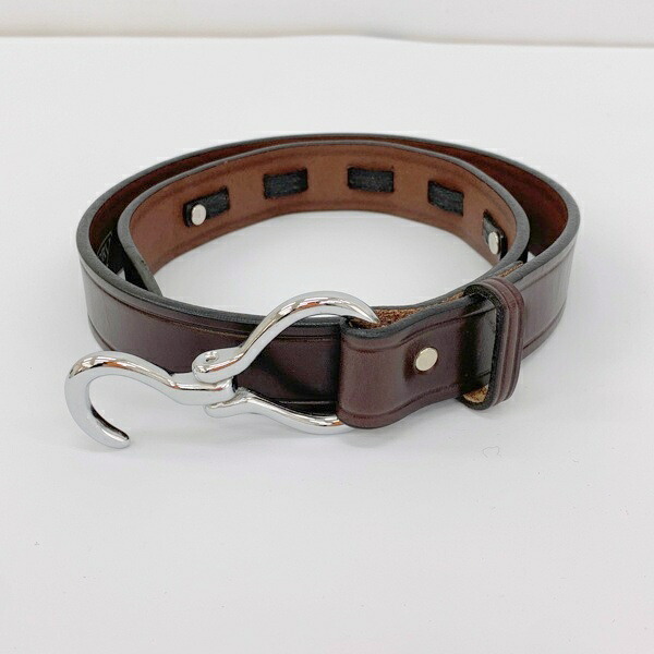 【中古】TORY LEATHER トリーレザー ベルト フック Hoof Pick Belt 2281 メンズ ブラウン 服飾 DF17241■