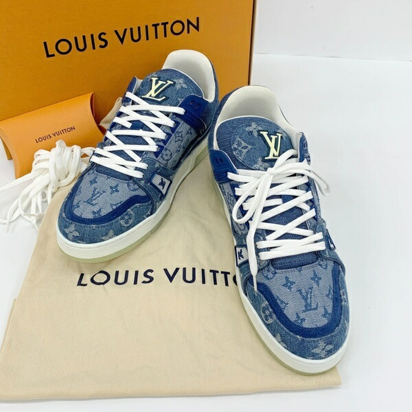 ジージョ様 ✨ルイヴィトン デニム モノグラム スニーカー 7サイズ 青 黒 ジージョ様 ✨ルイヴィトン デニム モノグラム スニーカー 7サイズ 青