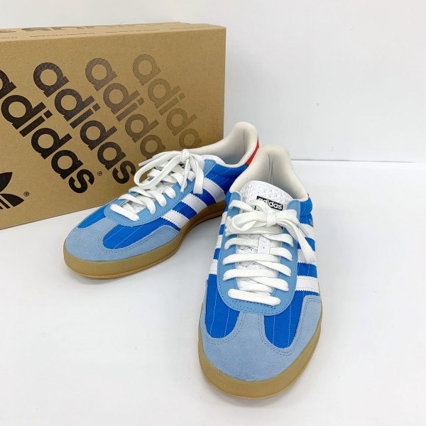 【中古】adidas originals アディダス GAZELLE INDOOR ガゼル インドア スニーカー IF9643 シューズ メンズ 26.5糎 青み 靴 DF17579■
