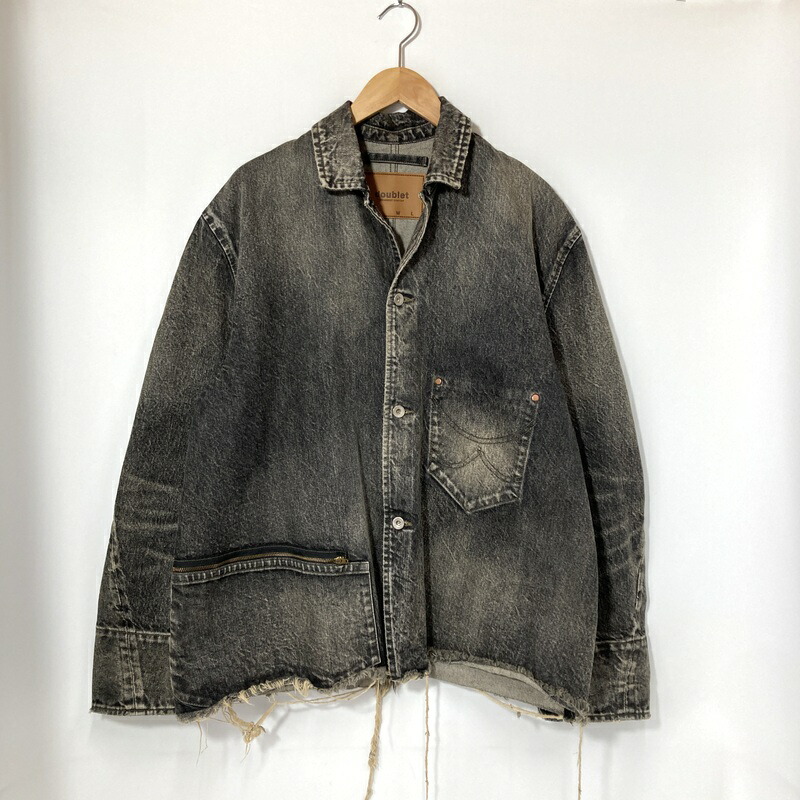 楽天市場】doublet 【ダブレット】 ACID WASH DENIM JACKET GREY