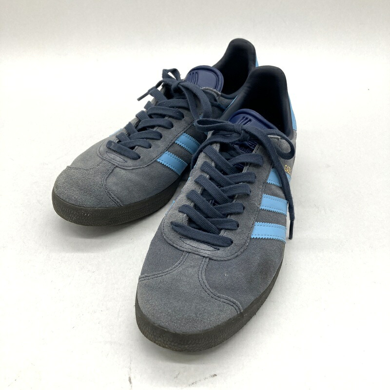 【中古】 訳あり adidas Originals アディダス オリジナルス スニーカー GAZELLE ガゼル IG4988 メンズ 27.5cm グレー ネイビー 靴 B15416◆