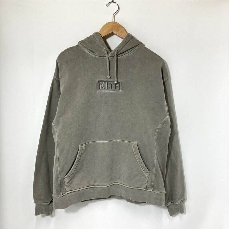 【中古】 Kith キス パーカー WILLIAMS III HOODIE OVERDYE フーディー メンズ Sサイズ グレー系 トップス A15401◆