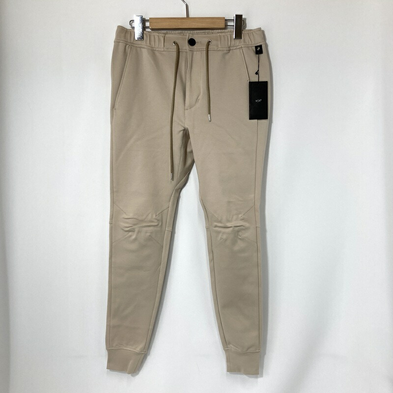 【中古】 WJK ダブルジェイケイ スウェットパンツ basic rib sweat pants 5217cj31h メンズ Sサイズ ベージュ ボトムス A15504◆