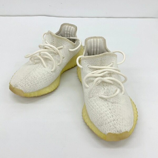 【中古】adidas アディダス YEEZY BOOST 350 V2 イージーブースト スニーカー CP9366 シューズ レディース 23.5cm ホワイト 靴 DF17670■