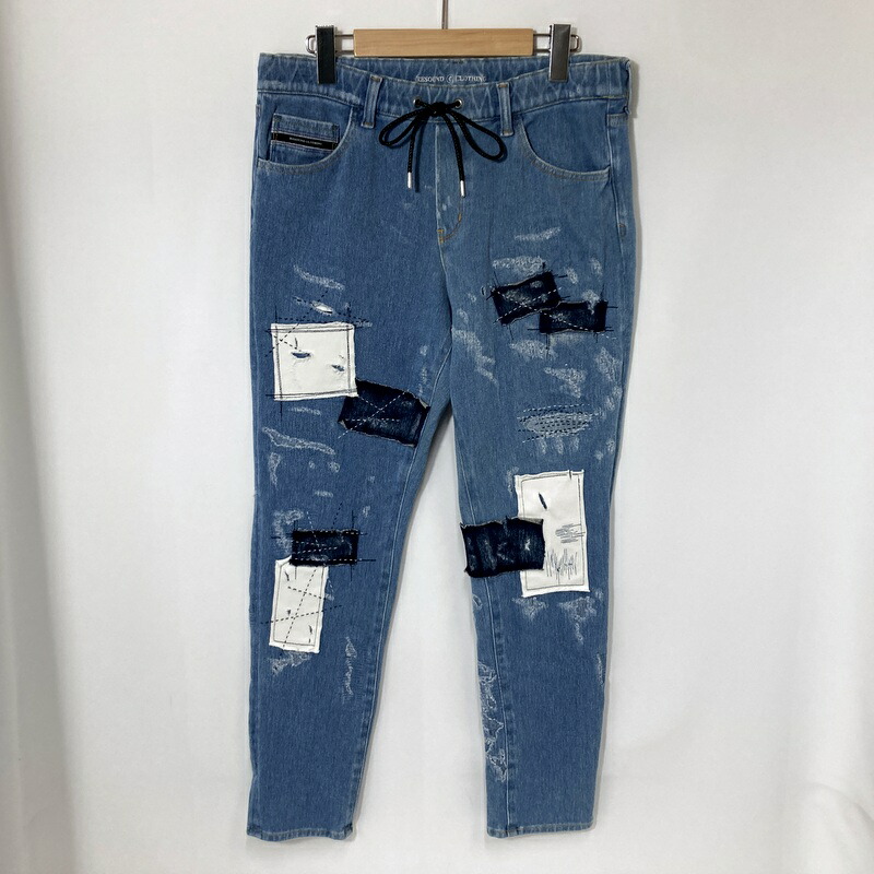 【中古】RESOUND CLOTHING リサウンドクロージング インディゴリメイク ミックデニムジャージーパンツ ST-020 美品 メンズ サイズ3 Lサイズ相当 ボトム A15559◆|福井の買取販売 サンステップ