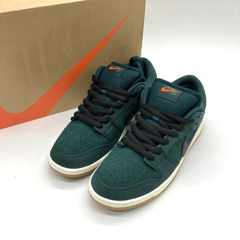 【中古】 NIKE SB ナイキ スニーカー Dunk Low Pro ISO Deep Fir FJ1674-300 ディープ 毛皮 メンズ 28糎 緑であること 靴 B15573◆