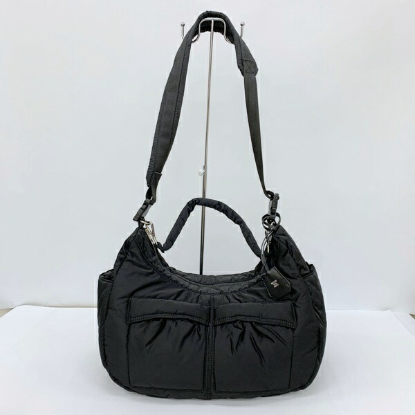 【中古】FRAMeWORK ひな形細工物 BETTER THAN GOOD haru 2WAY ショルダーバッグ NYLON SHOULDER BAG レディース  黒いこと 鞄 IF17776■