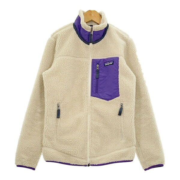 【中古】Patagonia パタゴニア フリース ボア ジャケット ブルゾン クラシックレトロX 23073FA15 レディース XSサイズ ベージュ アウター DL17858■