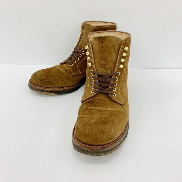 [Used] Alden Alden 46054H Boots Shoes Snuff Suede Mens 7 1/2 Brown Shoes DF17847■