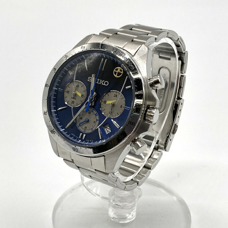 【中古】 SEIKO セイコー 腕時計 クロノグラフ 500系 こだま 25周年記念モデル 8T63-01D0 クォーツ メンズ シルバー 小物 B15708◆|福井の買取販売 サンステップ