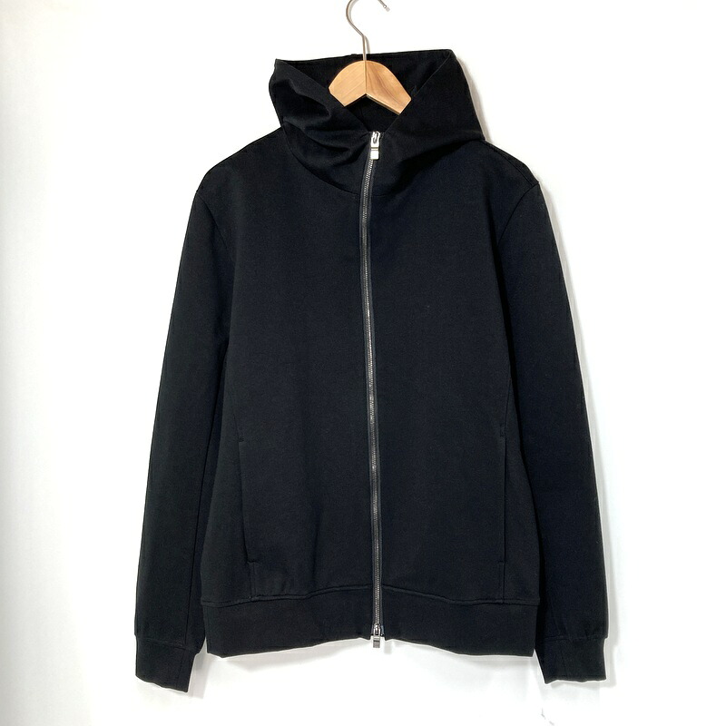 【中古】 wjk ダブルジェイケイ パーカー フーディー high neck zip-up parka ジップアップ 2089cj31h  メンズ L大きさ 黒いこと トップス A15649◆