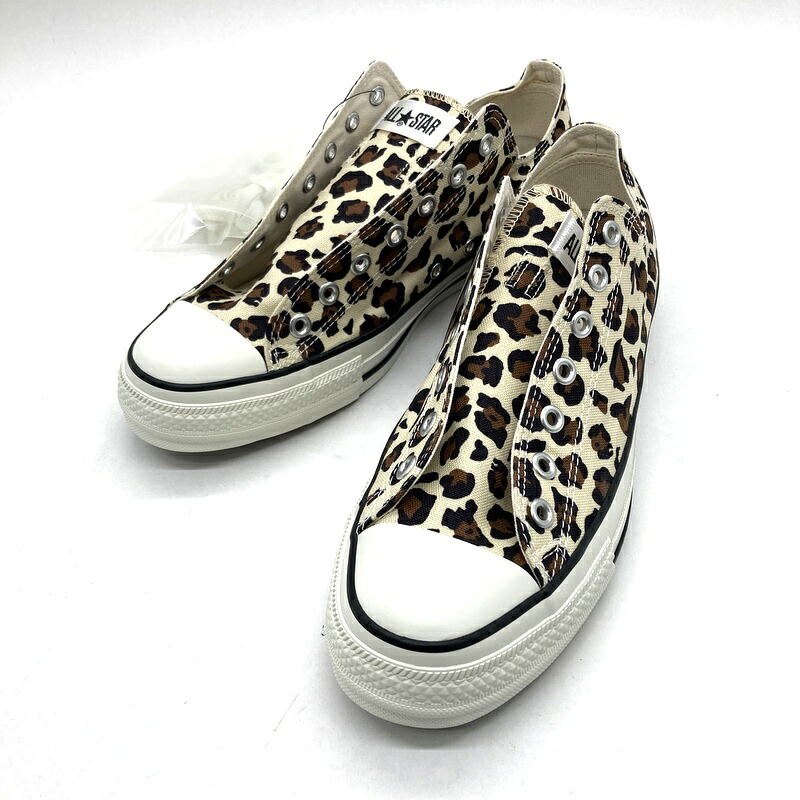 【中古】 CONVERSE コンバース スニーカー ALL STAR オールスター 1SE242 レオパード柄 メンズ 30cm ベージュ系 靴 B15670◆