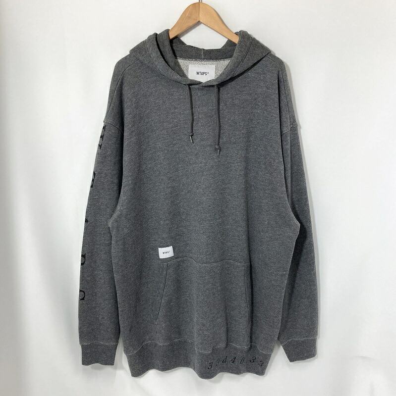 【中古】WTAPS ダブルタップス BIGGIEOI 01 トレイナー 181ATDT-CSM22 フーディー パーカー メンズ 大いさ02 M大いさ好いかげんに 薄墨色 トップス A15732◆ メンズファッション-パーカー-トップス