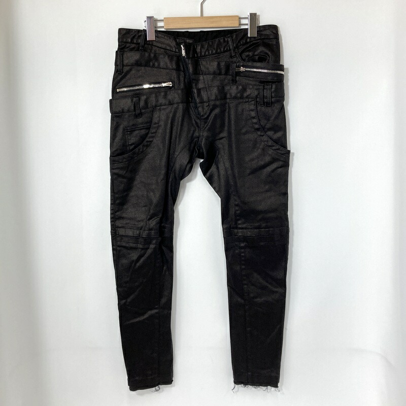 【中古】bajra バジュラ コーティングストレッチ三段パンツ 158UP06 美品 メンズ サイズ3 Lサイズ相当 ブラック ボトム A15711◆