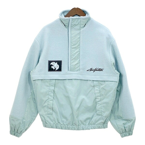 【中古】 LOUIS VUITTON ルイヴィトン Mixed Material Anorak Blouson ミックスドマテリアルアノラックブルゾン RM2319 TL1 HOB09W メンズ 44 S大いさ好いかげんに 青色系 アウター DF17830■ コート・ジャケット-メンズファッション