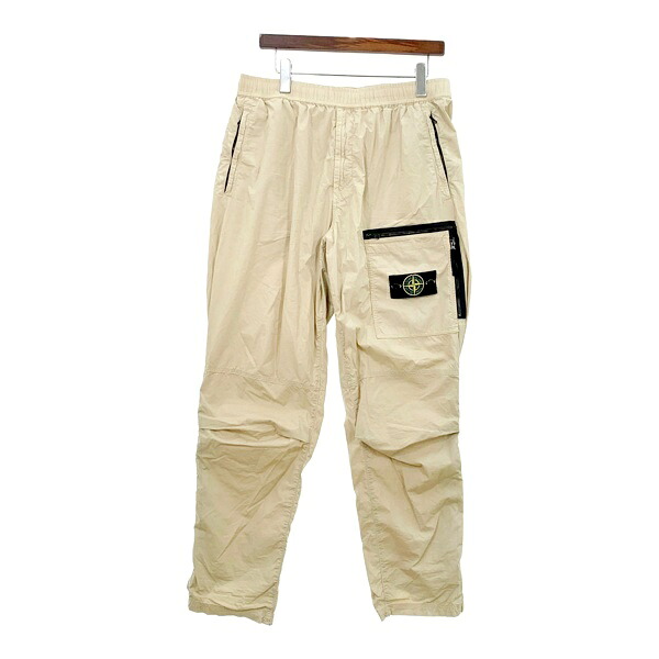 【中古】 STONE ISLAND ストーンアイランド パンツ ガーメントダイ メンズ W34 XL相当 ベージュ ボトムス DF17978■