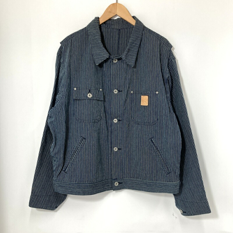 【中古】 Willow Pants ウィローパンツ ジャケット ストライプ メンズ サイズ1 Mサイズ相当 インディゴ アウター A15762◆