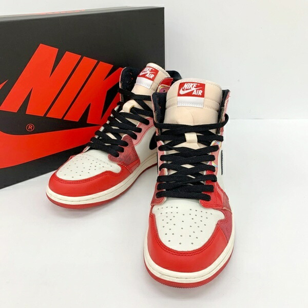 【中古】 NIKE ナイキ SPIDER-MAN スパイダーマン AIR JORDAN 1 RETRO HIGH OG エアジョーダン 1 レトロ 御機嫌 DV1748-601 メンズ 28糎 赤いこと系 靴 DF17960■