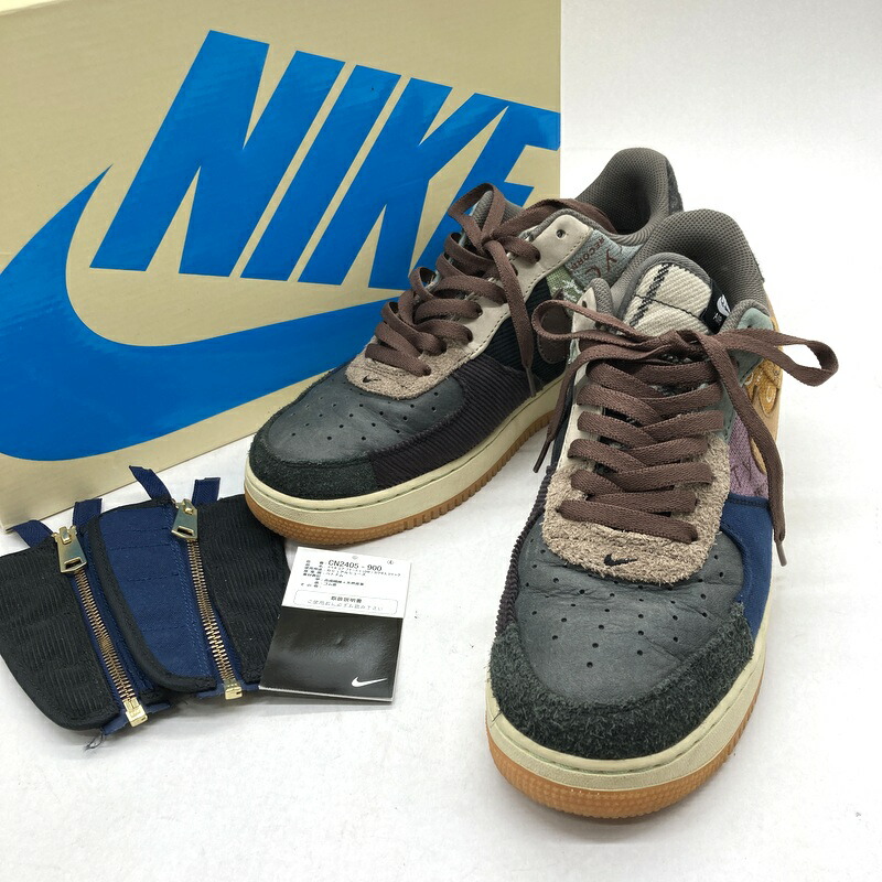 【中古】 Travis Scott Nike トラヴィススコット ナイキ スニーカー Air Force 1 Low Cactus Jack CN2405-900 空軍1 置き目 サボテン 万力 メンズ 29珊 マルチ色つや 靴 B15876◆