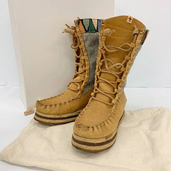【中古】VISVIM ヴィズヴィム ビズビム ローカ ブーツ 民族音楽 LHOKA BOOTS-FOLK 0113202002007  メンズ M8 26糎好いかげんに ともし火赤銅色 靴 DF17850■
