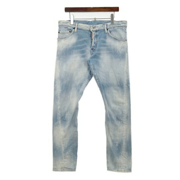 【中古】DSQUARED2 ディースクエアード 22SS Sexy Twist Jean デニムパンツ ジーンズ S74LB1064 S30663 メンズ サイズ50 ライトブルー系 ボトムス DM18233■