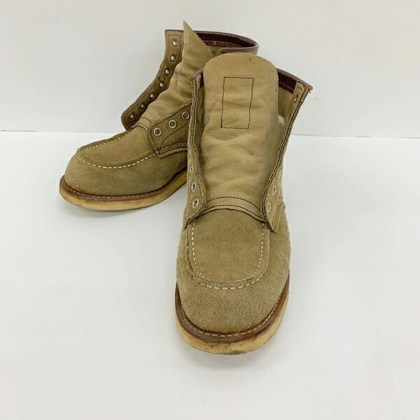 【中古】RED WING NIGEL CABOURN レッドウィング ナイジェルケーボン 8139 紐なし メンズ 26cm ベージュ系 靴 DF18125■