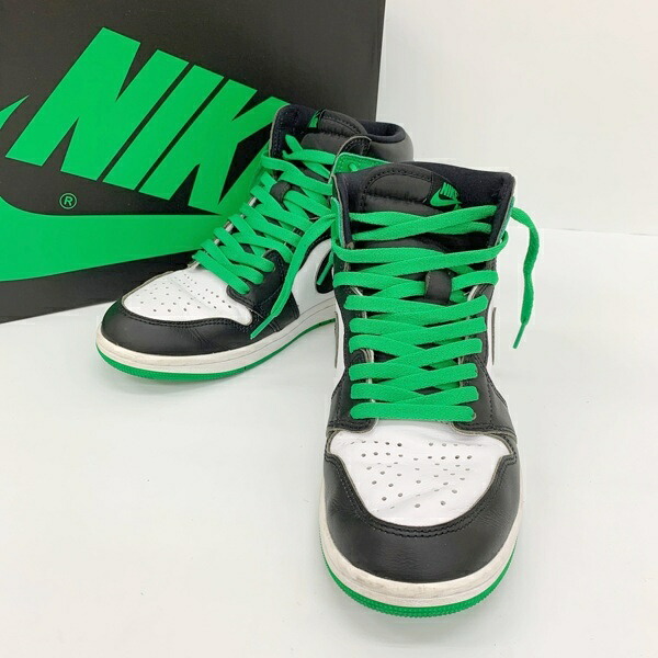 【中古】NIKE ナイキ スニーカー シューズ AIR JORDAN 1 RETRO HIGH OG CELTIC DZ5485-031 メンズ 26.5糎 黒いこと 緑であること 靴 DF18164■