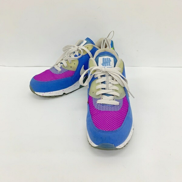 【中古】NIKE ナイキ UNDEFEATED アンディフィーテッド スニーカー シューズ AIR MAX 90 CQ2289-400 メンズ 26.5cm パシフィックブルー 靴 DF18405■